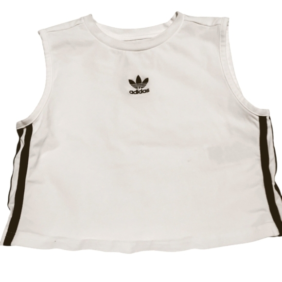Adidas | Adicolor Crop Tank Top Junior | Size 11/12 Junior Or Woman's XS - Picture 2 of 7